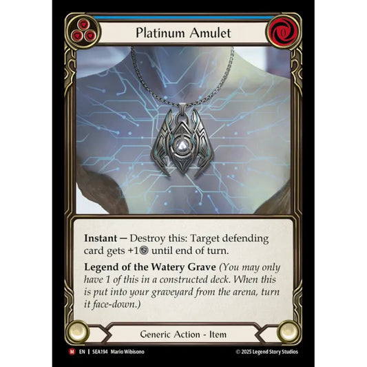 Platinum Amulet SEA194 Majestic Flesh & Blood Trading Card Game High Seas in Regular Art