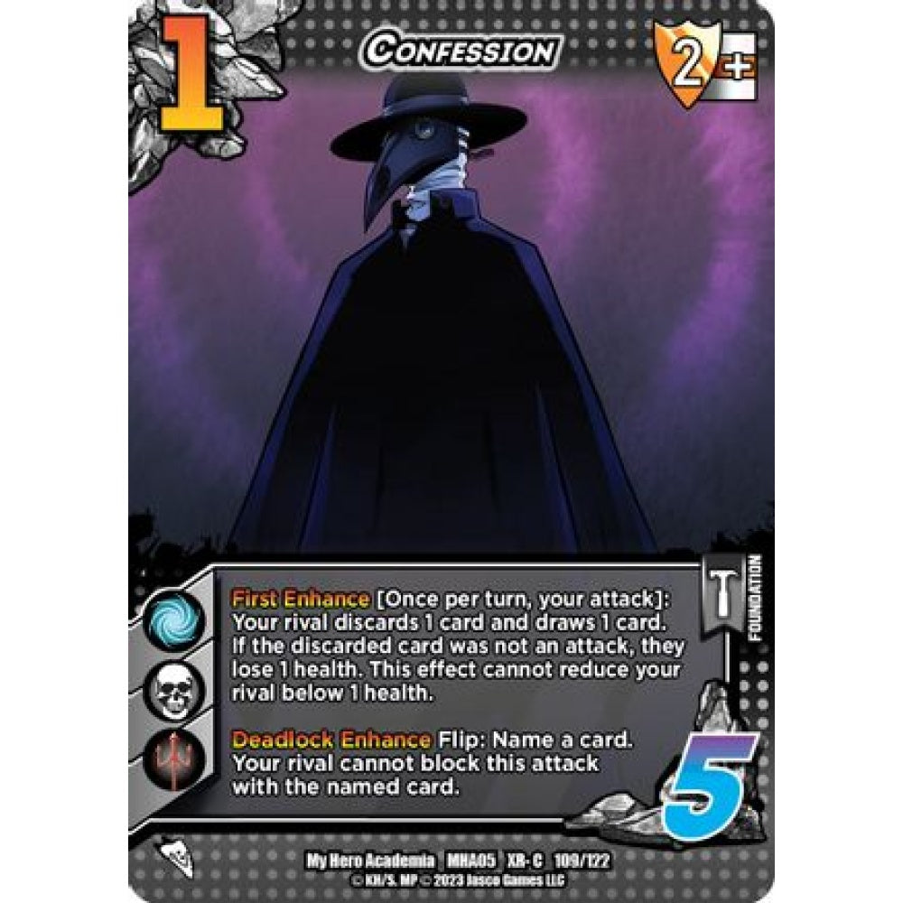 Confession, 109/122, XR-C, UniVersus, MHA05 Undaunted Raid