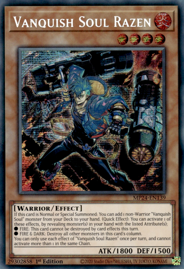 Vanquish Soul Razen WISU-EN016 Ultra Ultra Rare Yu-Gi-Oh Wild Survivors in Art