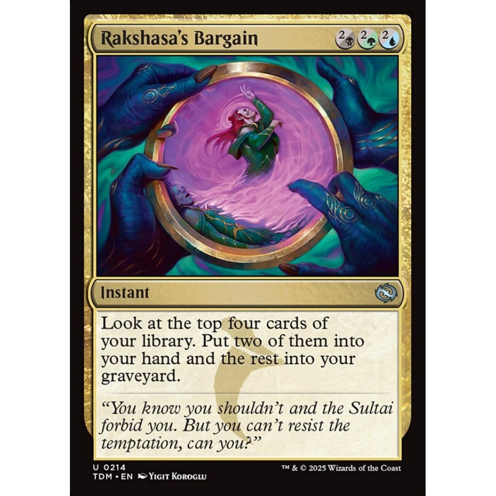 Rakshasa's Bargain uncommon 214 Magic the Gathering Tarkir: Dragonstorm