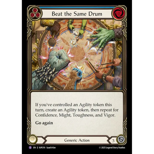 Beat the Same Drum SUP219 Super-Rare Flesh & Blood Trading Card Game Super Slam in Regular Art