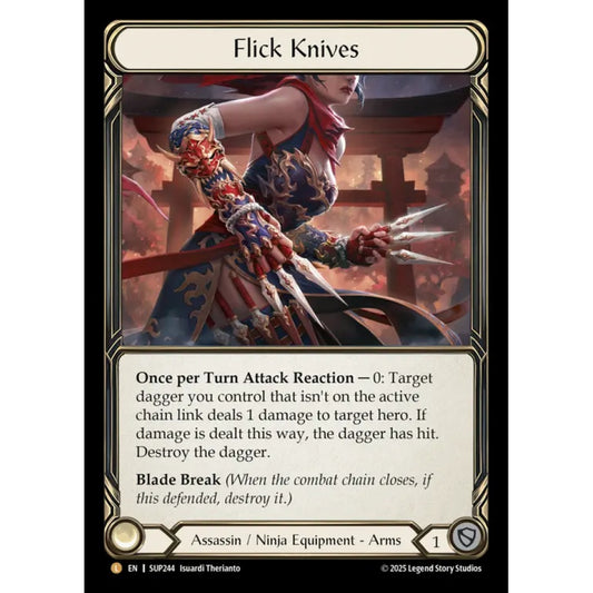 Flick Knives SUP244 Legendary Flesh & Blood Trading Card Game Super Slam in Regular Art