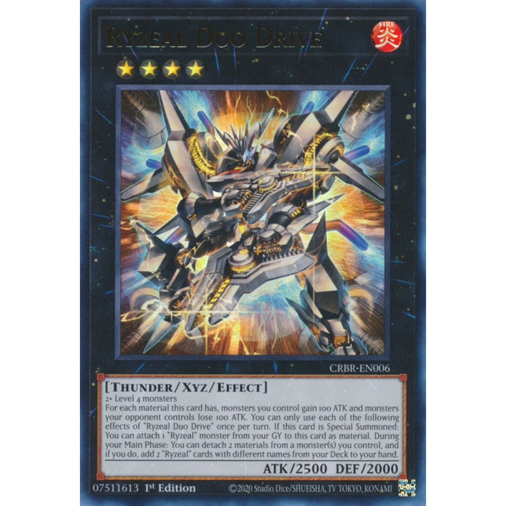 Ryzeal Duo Drive CRBR-EN006 Ultra Ultra Rare Yu-Gi-Oh Crossover Breakers in Art