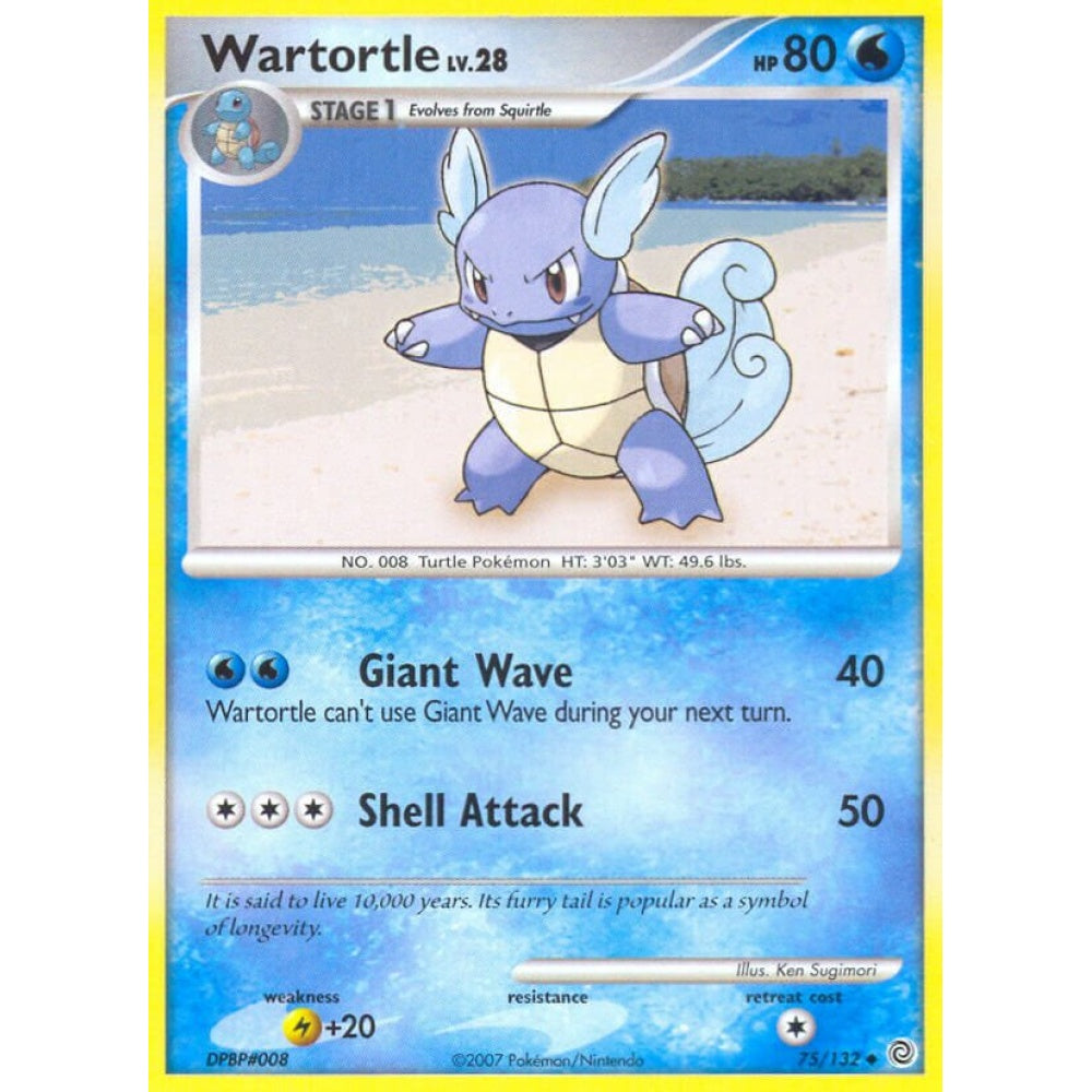 Wartortle Uncommon 75/132 Pokemon Card Game Secret Wonders
