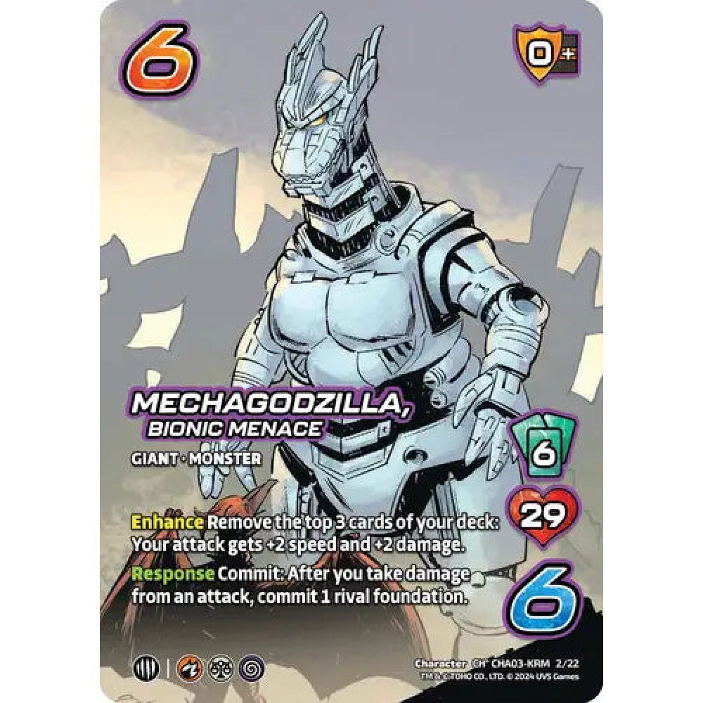 Mechagodzilla, Bionic Menace, 2/22, CH, UniVersus, Challengers Godzilla & Mothra, King Ghidorah & Rodan