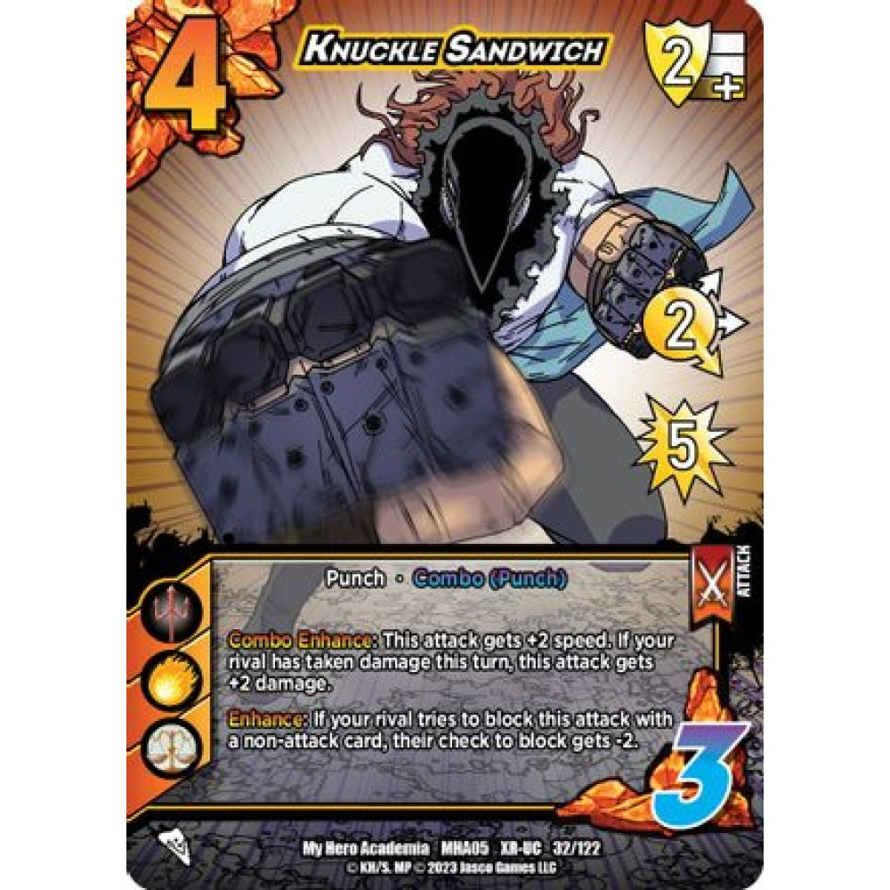 Knuckle Sandwich, 32/122, XR-UC, UniVersus, MHA05 Undaunted Raid