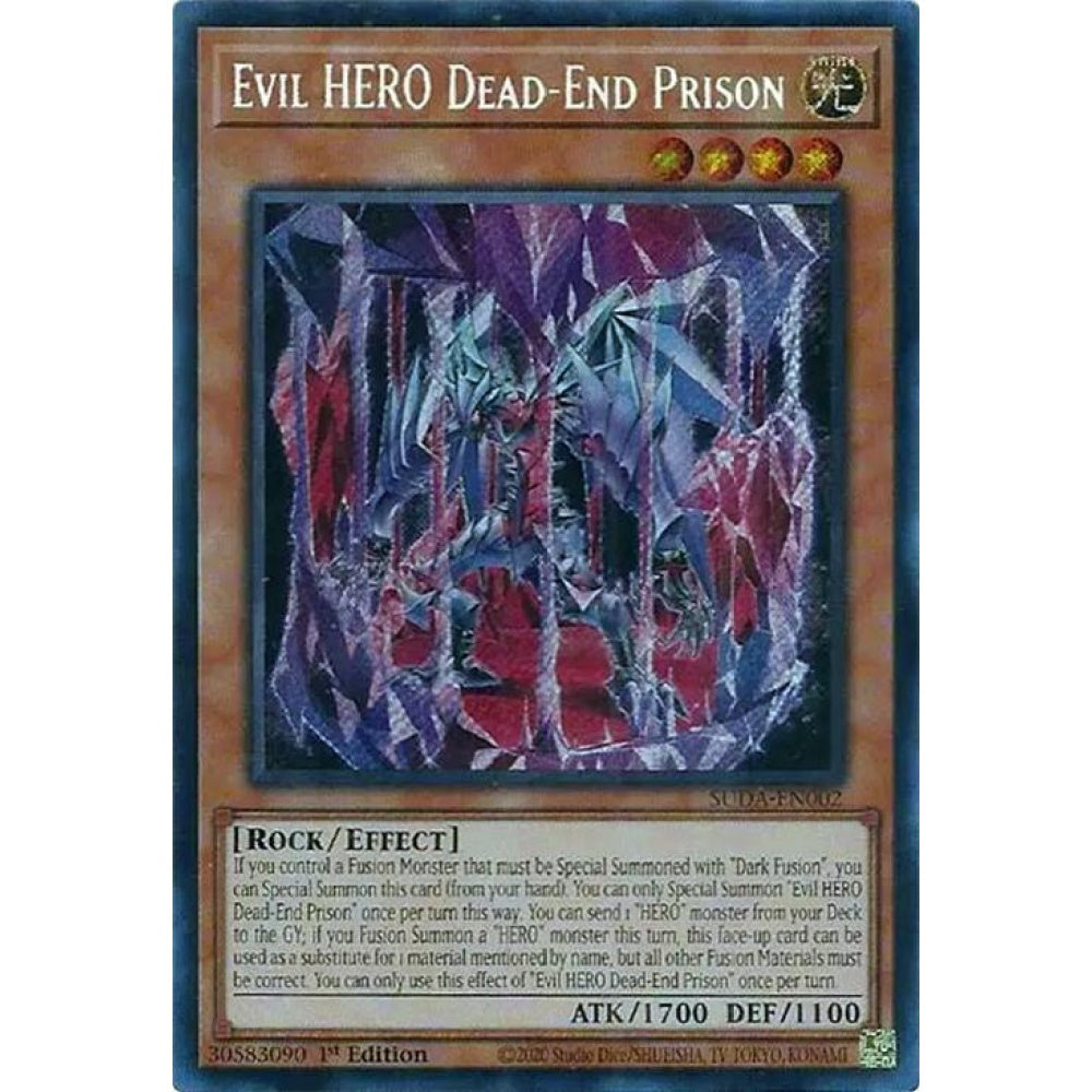 Evil HERO Dead-End Prison SUDA-EN002 Secret Yu-Gi-Oh Supreme Darkness