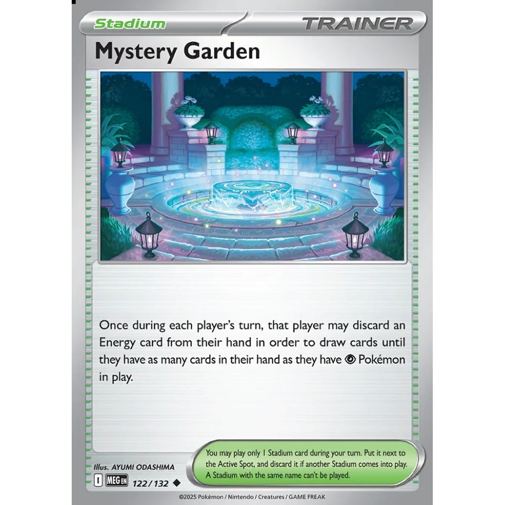 Mystery Garden Uncommon 122/132 Pokemon Card Game Mega Evolution