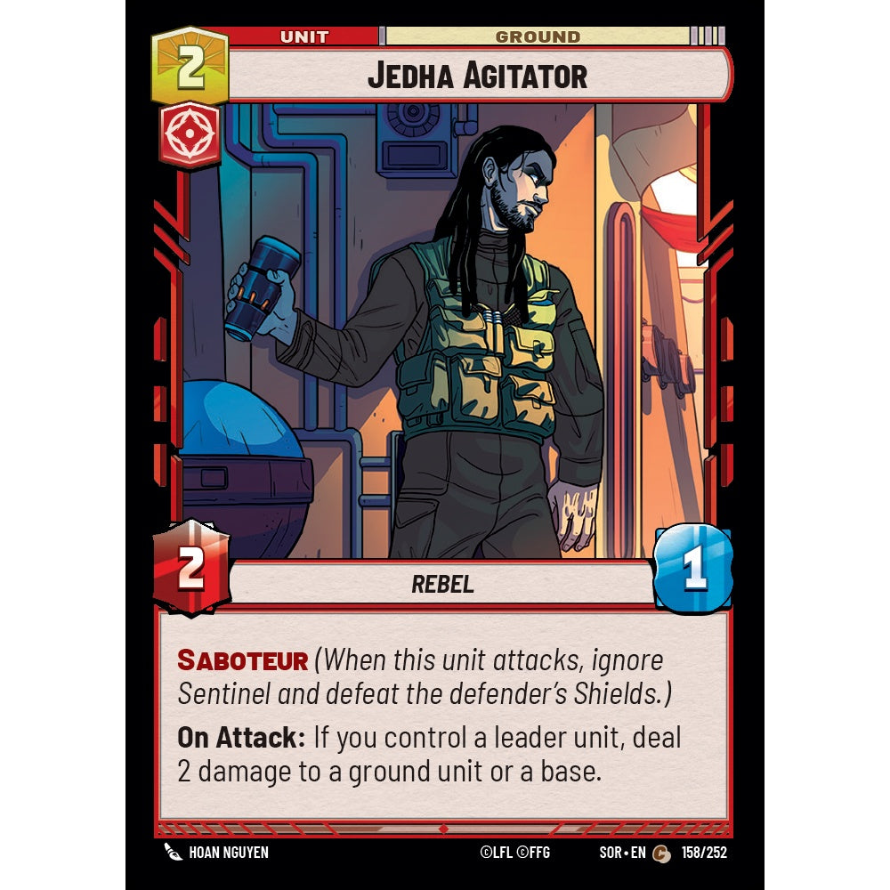Jedha Agitator, 158, C, Star Wars Unlimited, Sparks Of Rebellion