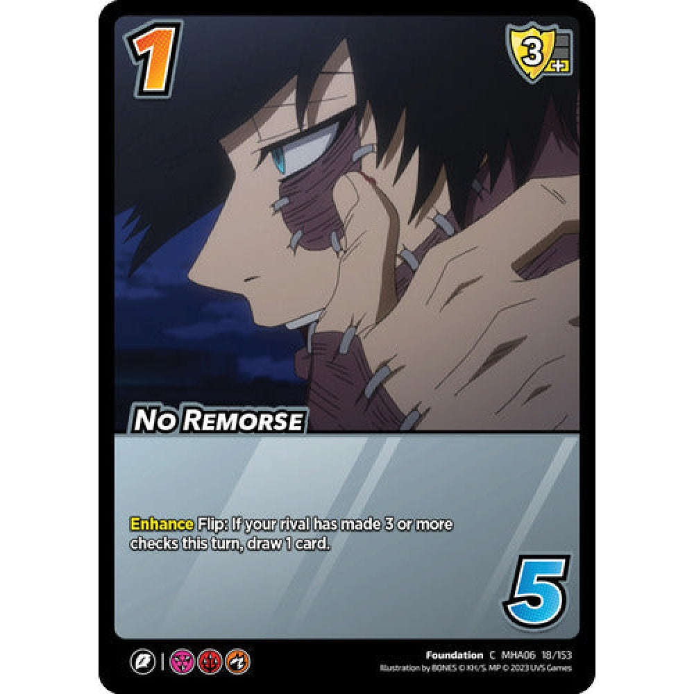 No Remorse, 18/153, C, UniVersus, MHA06 Jet Burn