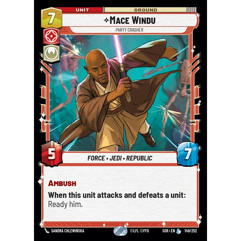 Mace Windu, 149, L, Star Wars Unlimited, Sparks Of Rebellion
