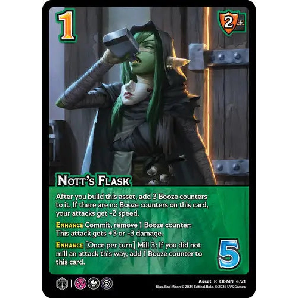 Nott's Flask, 4/21, R, UniVersus, Critical Role Vox Machina & Mighty Nein