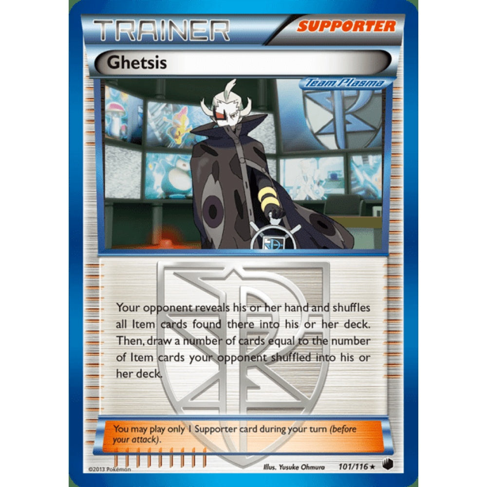 Ghetsis Holo Rare 101/116 Pokemon Card Game Plasma Freeze