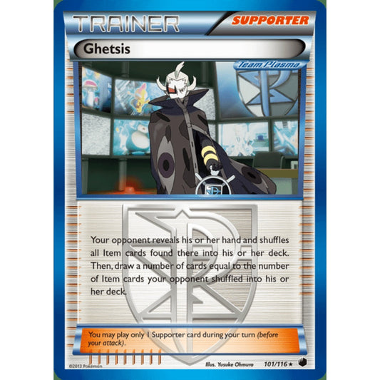 Ghetsis Holo Rare 101/116 Pokemon Card Game Plasma Freeze