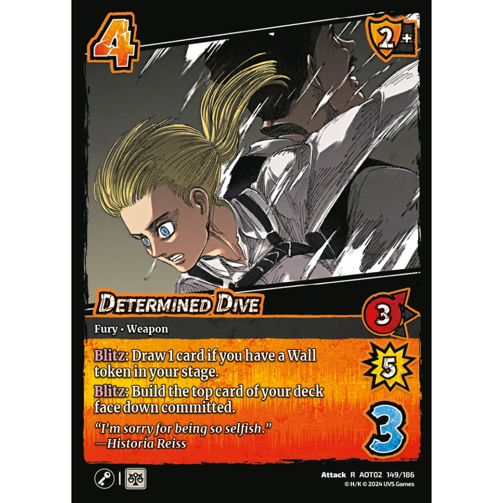 Determined Dive, 149/186, AOT02, Universus, Attack on Titan: Origins of Power, Attack, R