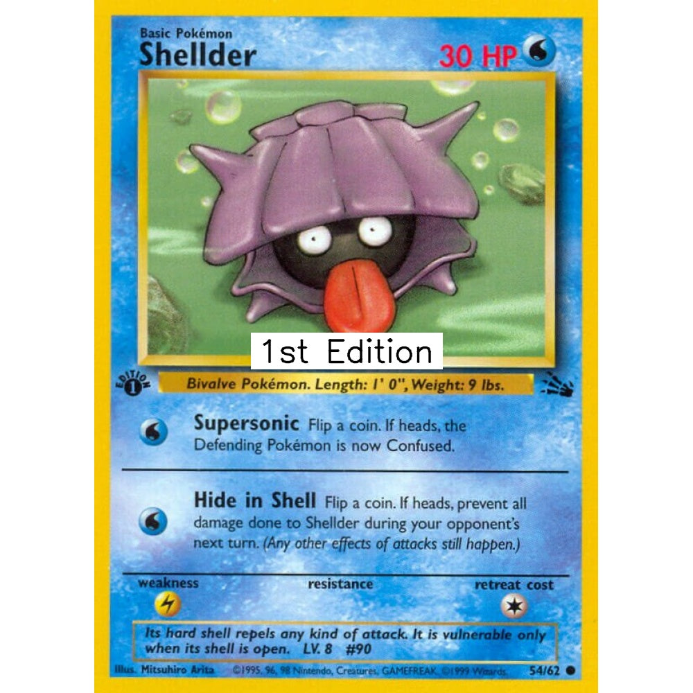 Shellder Common 54/62 Pokemon Card Game Fossil