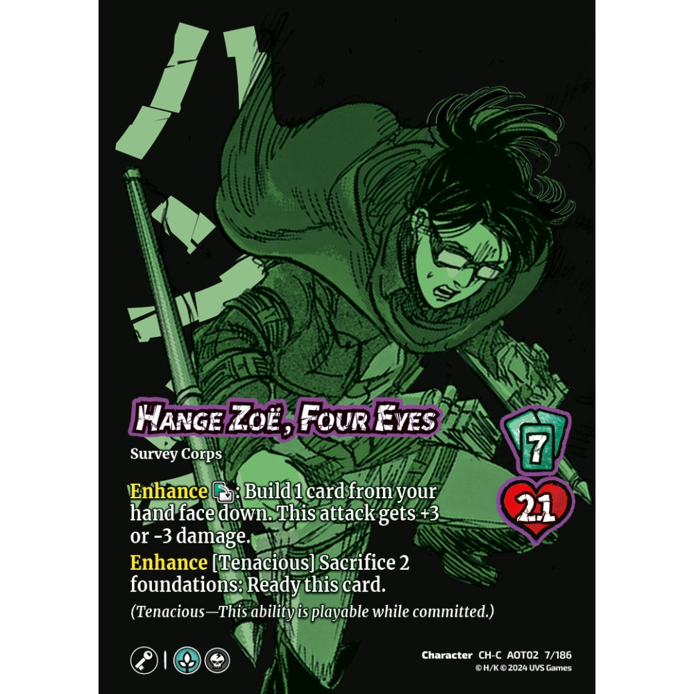 Hange Zoë, Four Eyes, 7/186, AOT02, Universus, Attack on Titan: Origins of Power, Character, CH-C