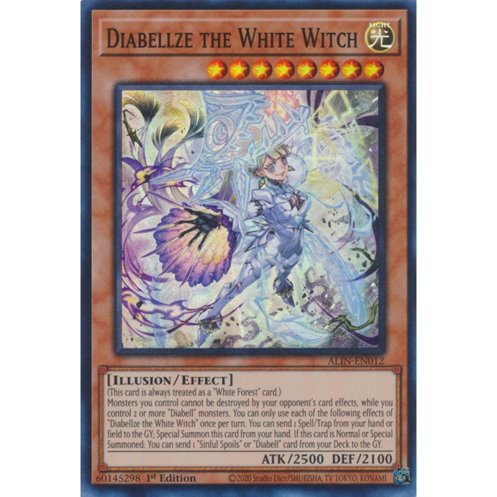 Diabellze the White Witch ALIN-EN012 Super Super Rare Yu-Gi-Oh Alliance Insight in Art