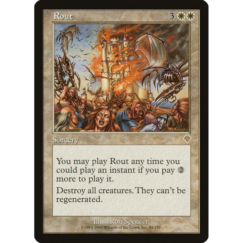 Rout rare 34 Magic the Gathering Invasion