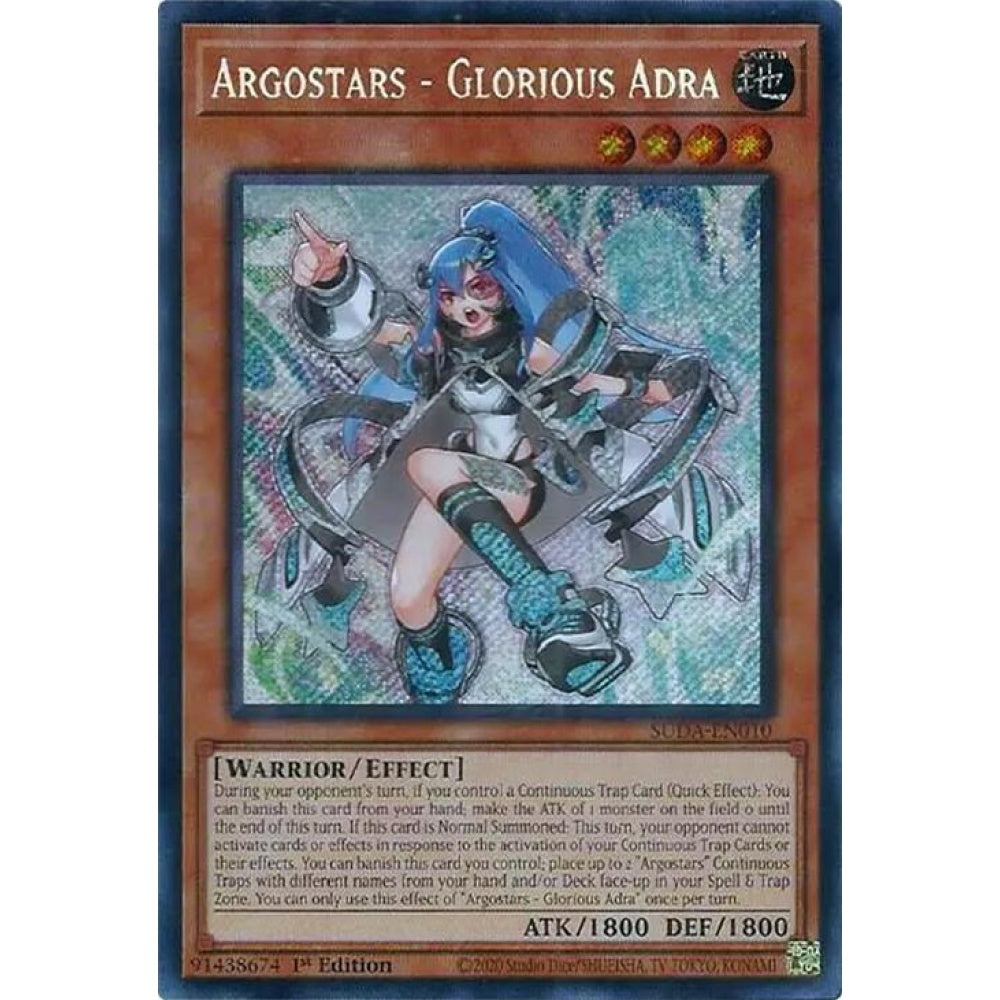 Argostars - Glorious Adra SUDA-EN010 Secret Yu-Gi-Oh Supreme Darkness