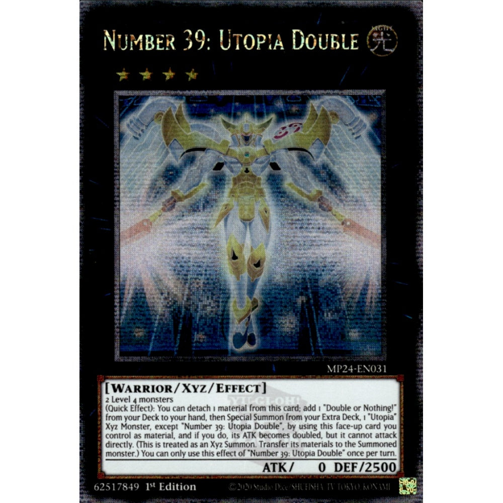 Number 39: Utopia Double, MP24-EN031, Quarter Century Secret Rare, Yu-Gi-Oh!, 25th Anniversary Tin: Dueling Mirrors
