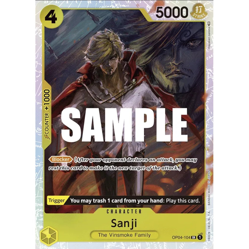 Sanji, OP04-104, Super Rare, One Piece, Kingdoms of Intrigue
