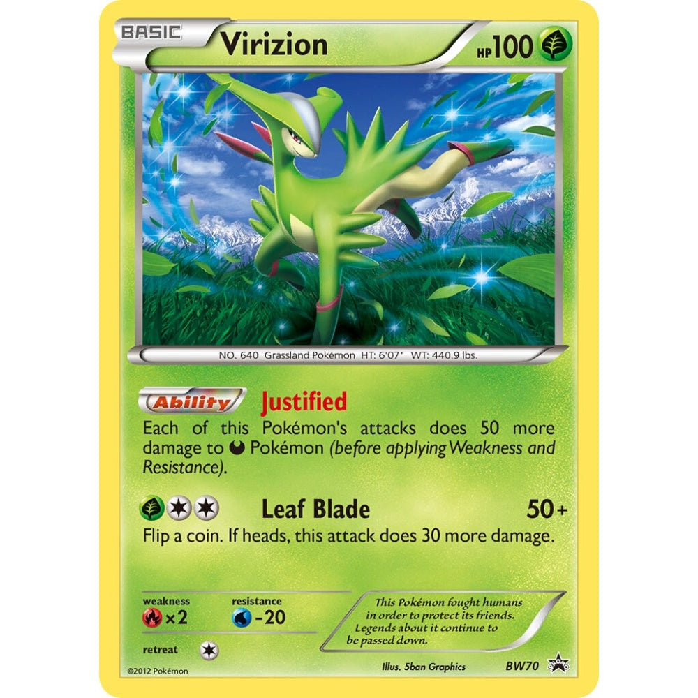 Virizion Promo BW70 Pokemon Card Game Black & White Promos