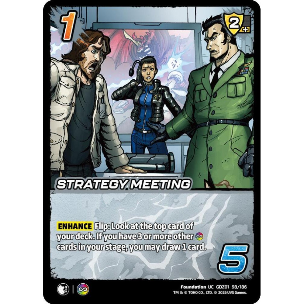 Strategy Meeting GDZ01 98/186 GDZ01 Universus Godzilla: Reign of Kaiju Foundation UC