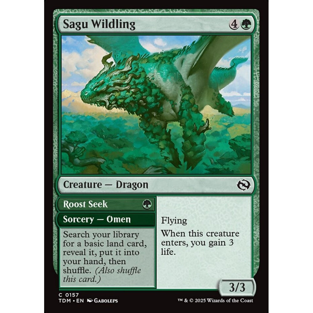Sagu Wildling // Roost Seek common 157 Magic the Gathering Tarkir: Dragonstorm