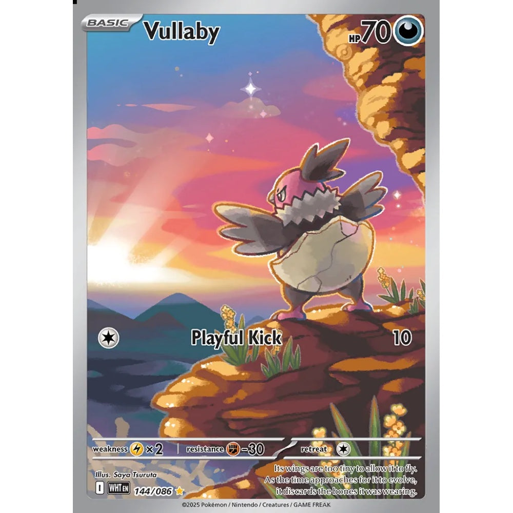 Vullaby Illustration Rare 144/086 Pokemon Card Game White Flare