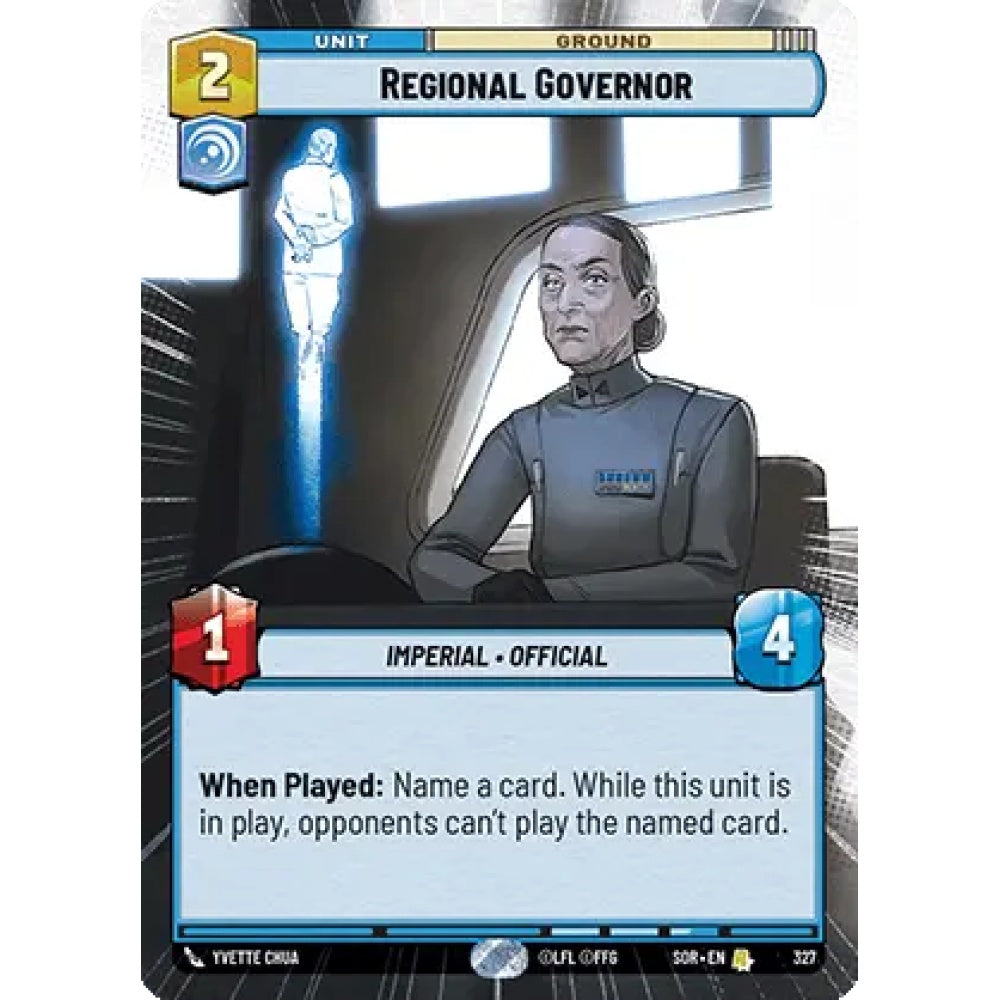Regional Governor, 327, R, Star Wars Unlimited, Sparks Of Rebellion