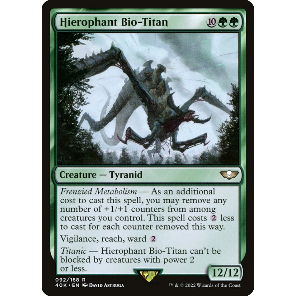 Hierophant Bio-Titan rare 92 Magic the Gathering Warhammer 40,000 Commander