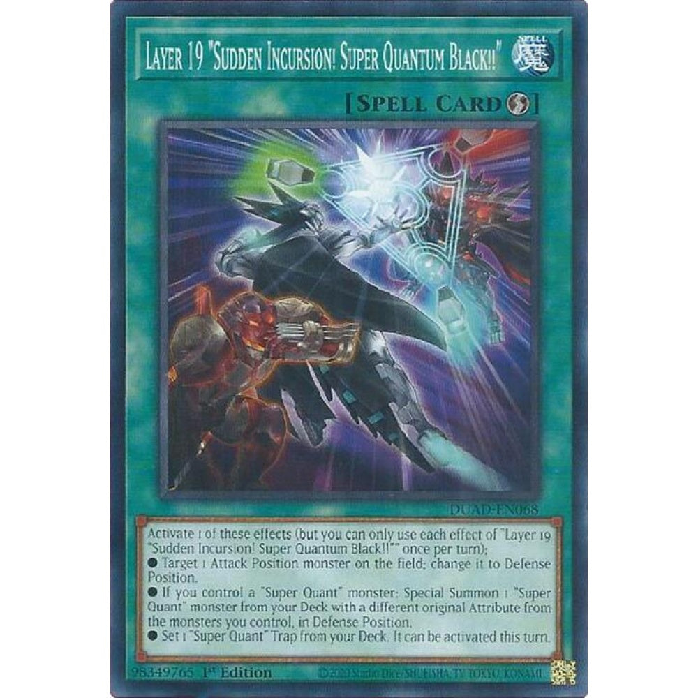 Layer 19 "Sudden Incursion! Super Quantum Black!!" DUAD-EN068 Common Yu-Gi-Oh Duelist's Advance