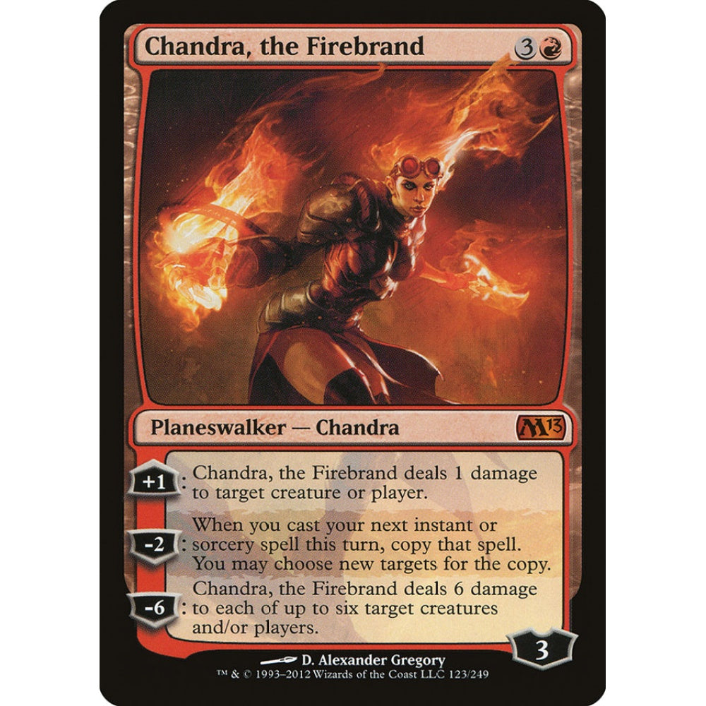 Chandra, the Firebrand mythic 123 Magic the Gathering Magic 2013