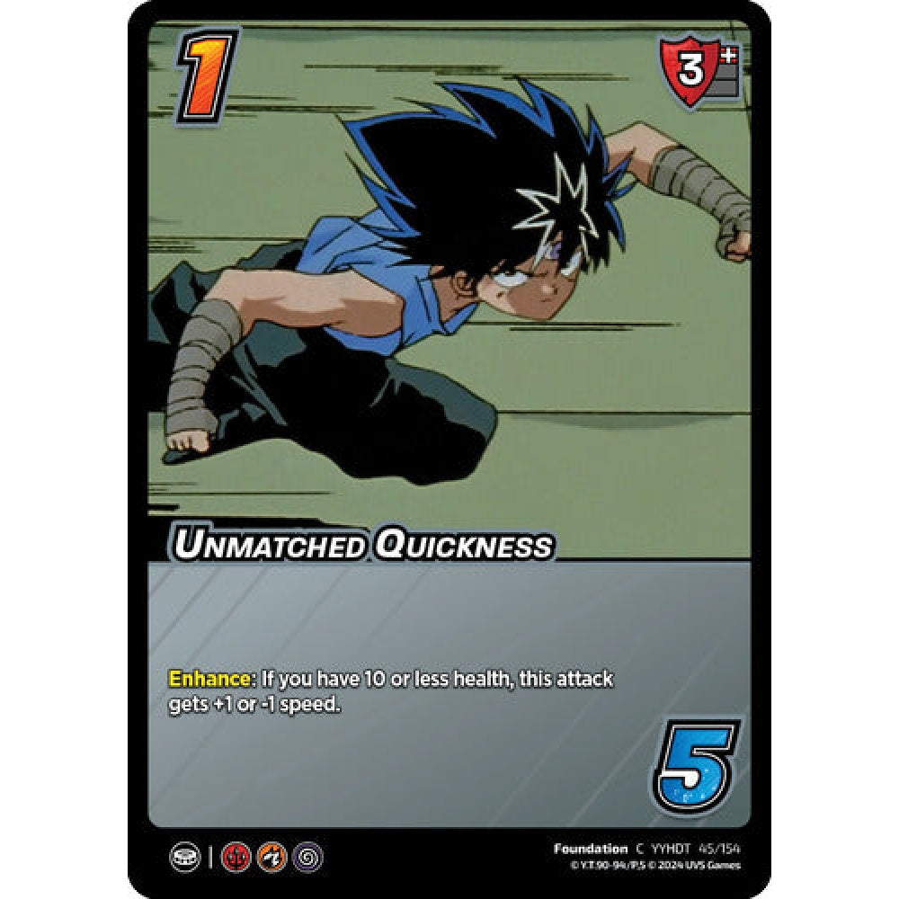 Unmatched Quickness, 45/154, C, UniVersus, Yu Yu Hakusho: Dark Tournament