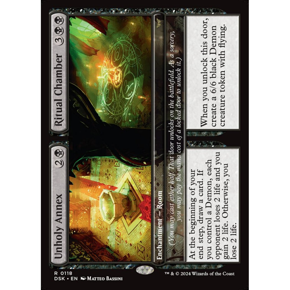 Unholy Annex // Ritual Chamber, 118, rare, Magic: The Gathering, Duskmourn: House of Horror