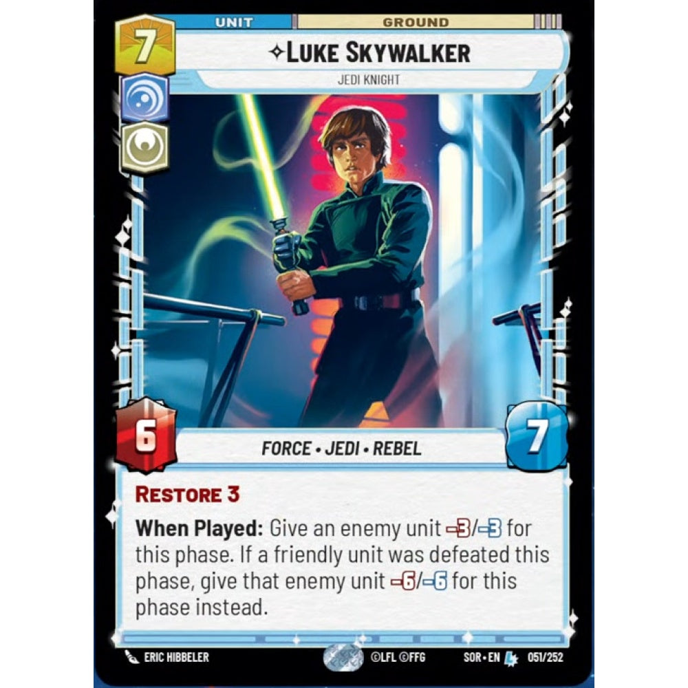 Luke Skywalker, 51, L, Star Wars Unlimited, Sparks Of Rebellion