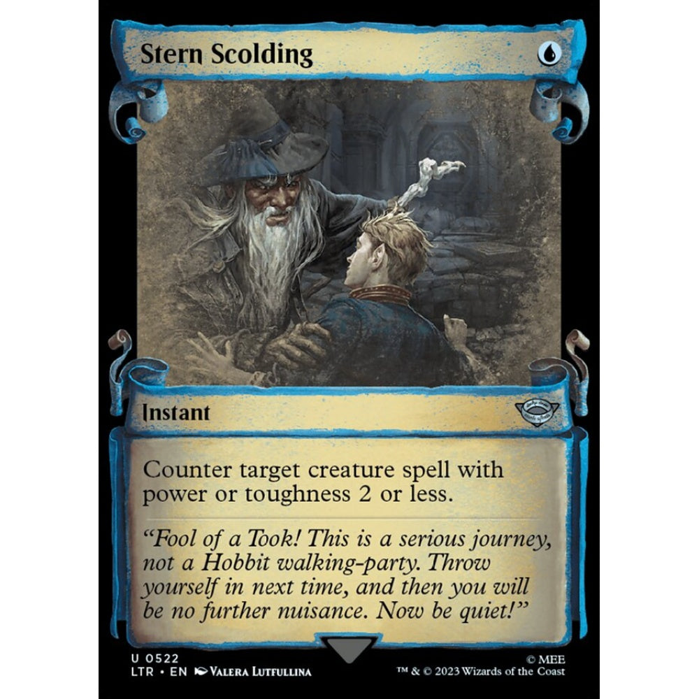 Stern Scolding, uncommon, 522, Magic the Gathering, The Lord of the Rings: Tales of Middle-earth