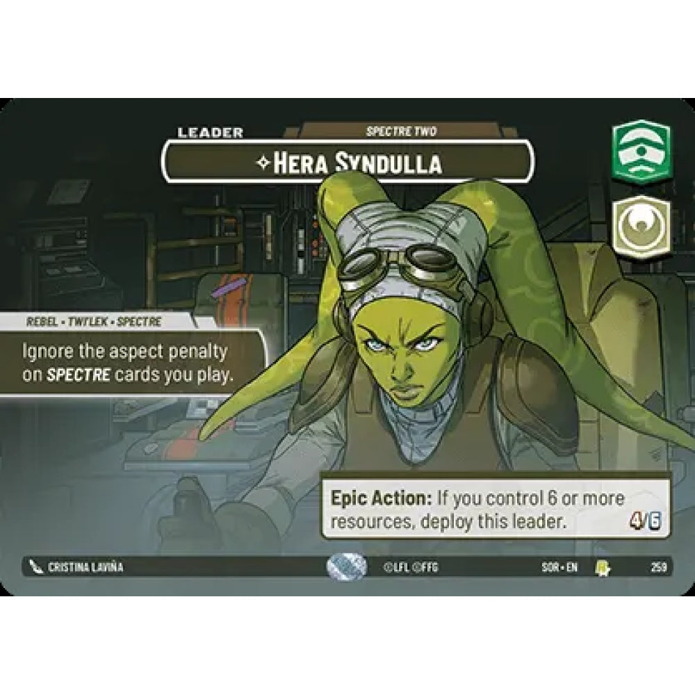 Hera Syndulla, 259, R, Star Wars Unlimited, Sparks Of Rebellion