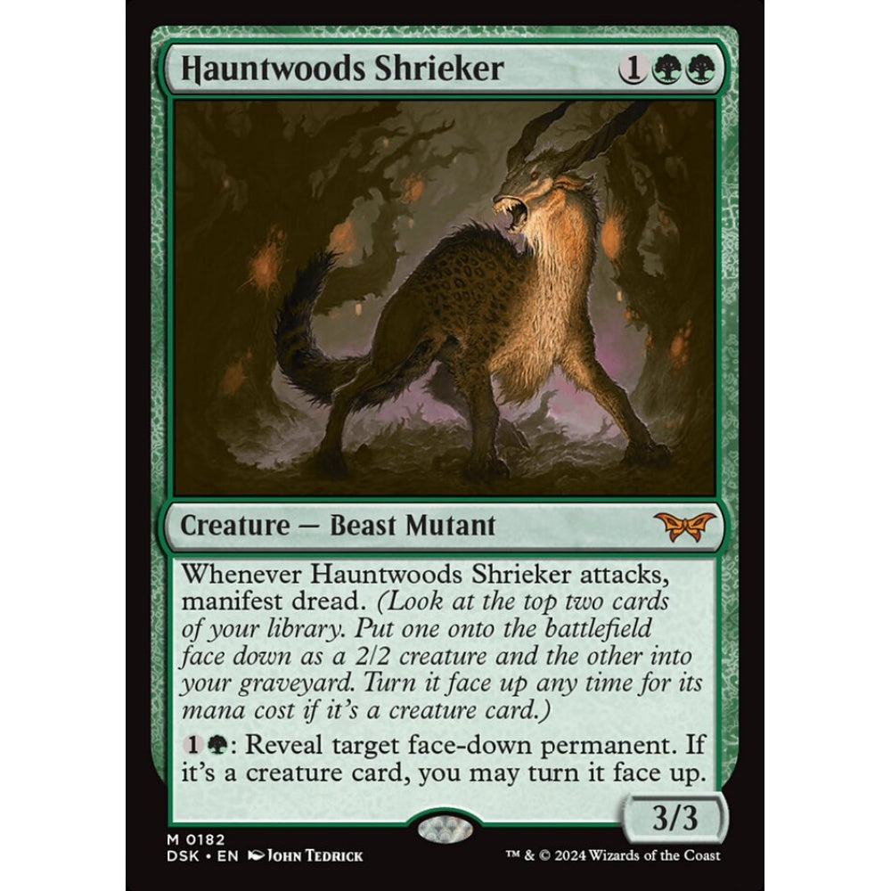 Hauntwoods Shrieker, 182, mythic, Magic: The Gathering, Duskmourn: House of Horror