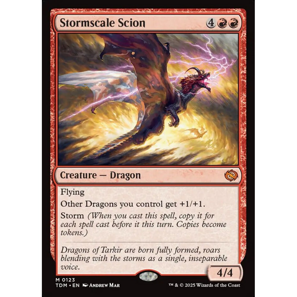 Stormscale Scion mythic 123 Magic the Gathering Tarkir: Dragonstorm