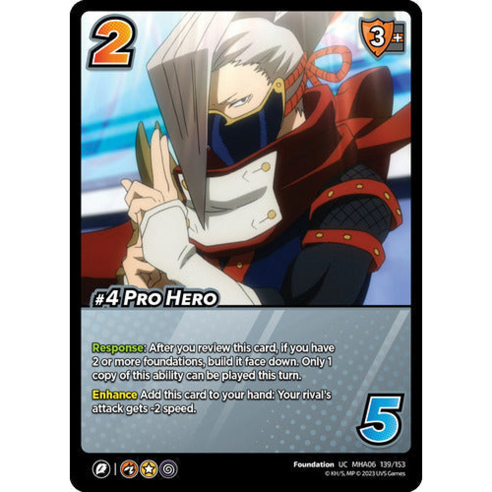 #4 Pro Hero, 139/153, UC, UniVersus, MHA06 Jet Burn
