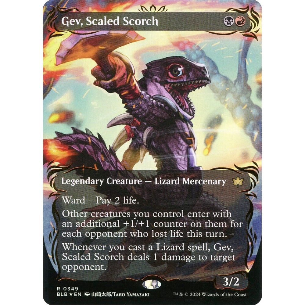Gev, Scaled Scorch, 349, rare, Magic: The Gathering, Bloomburrow