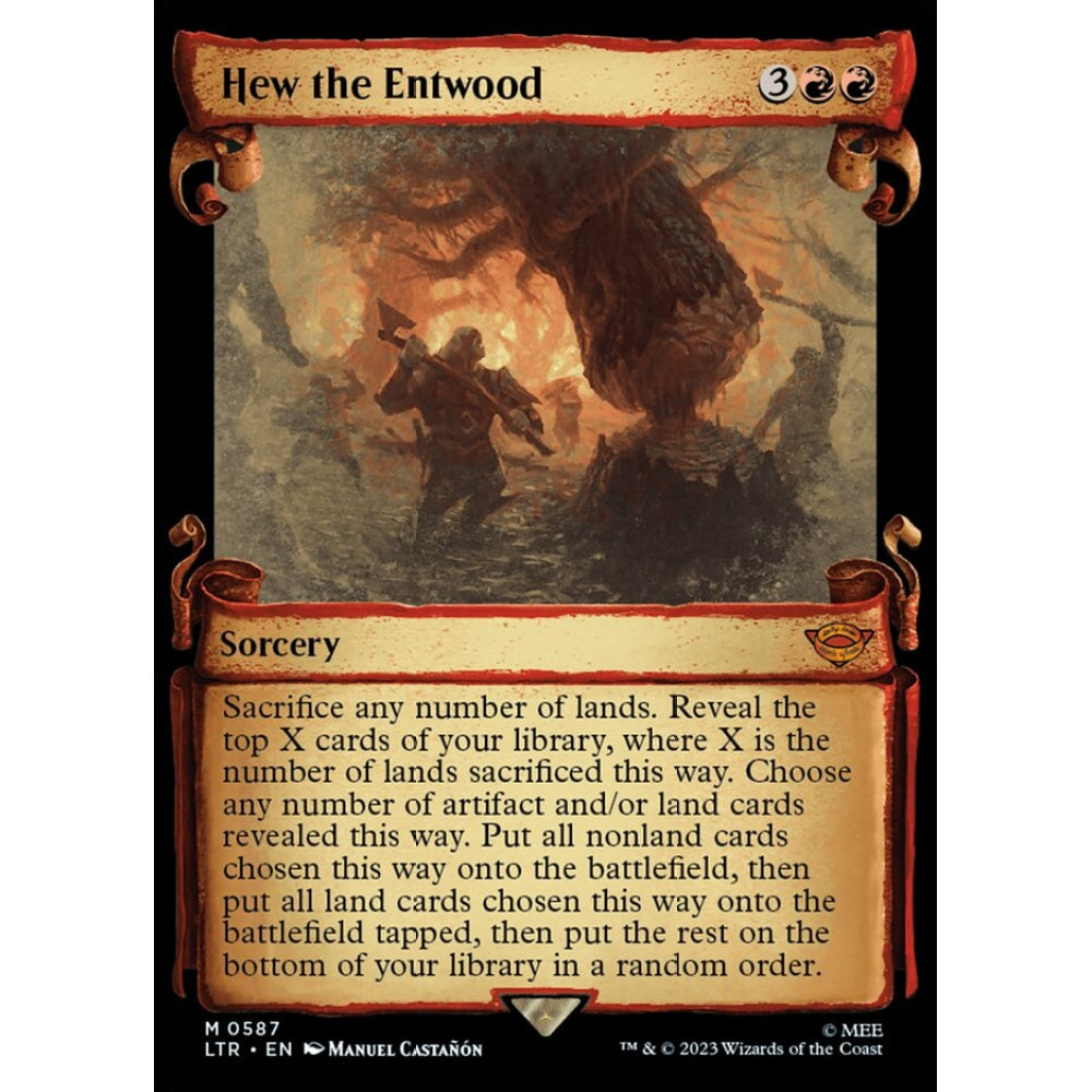 Hew the Entwood, mythic, 587, Magic the Gathering, The Lord of the Rings: Tales of Middle-earth