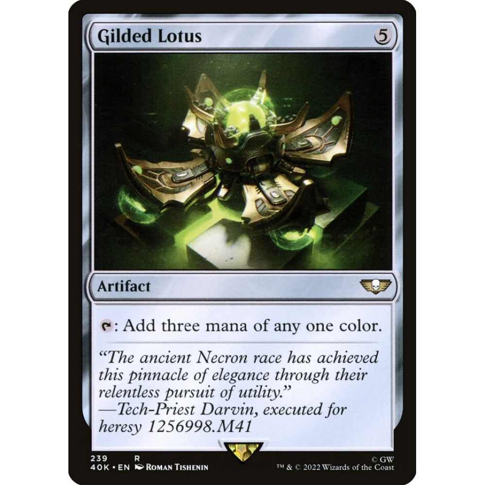 Gilded Lotus rare 239 Magic the Gathering Warhammer 40,000 Commander