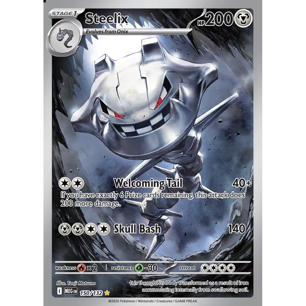 Steelix Illustration Rare 150/132 Pokemon Card Game Mega Evolution