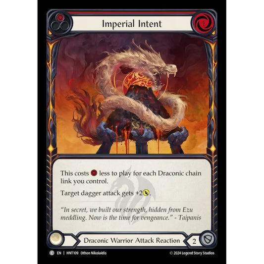 Imperial Intent HNT109-RF Common Flesh & Blood Trading Card Game The Hunted in Rainbow Foil Art