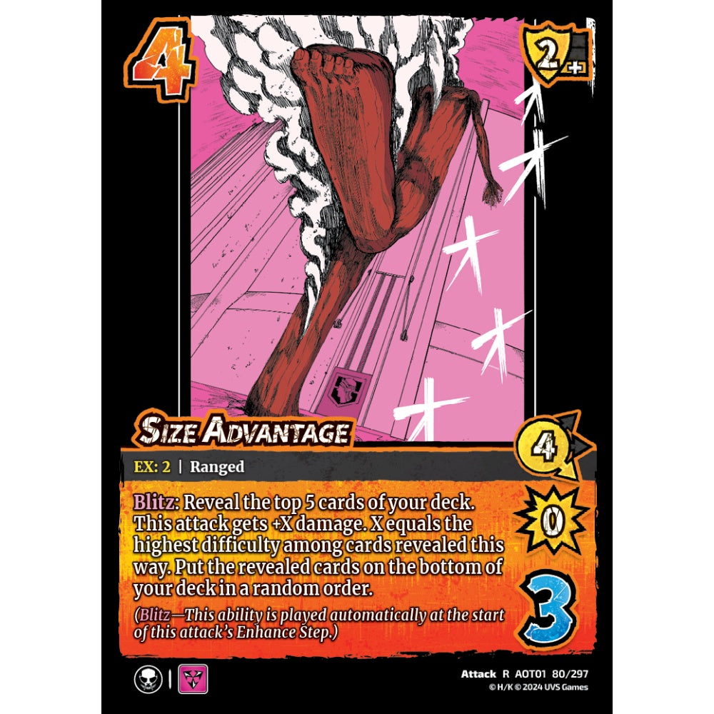 Size Advantage, 80/297, R, UniVersus, Attack on Titan: Battle for Humanity