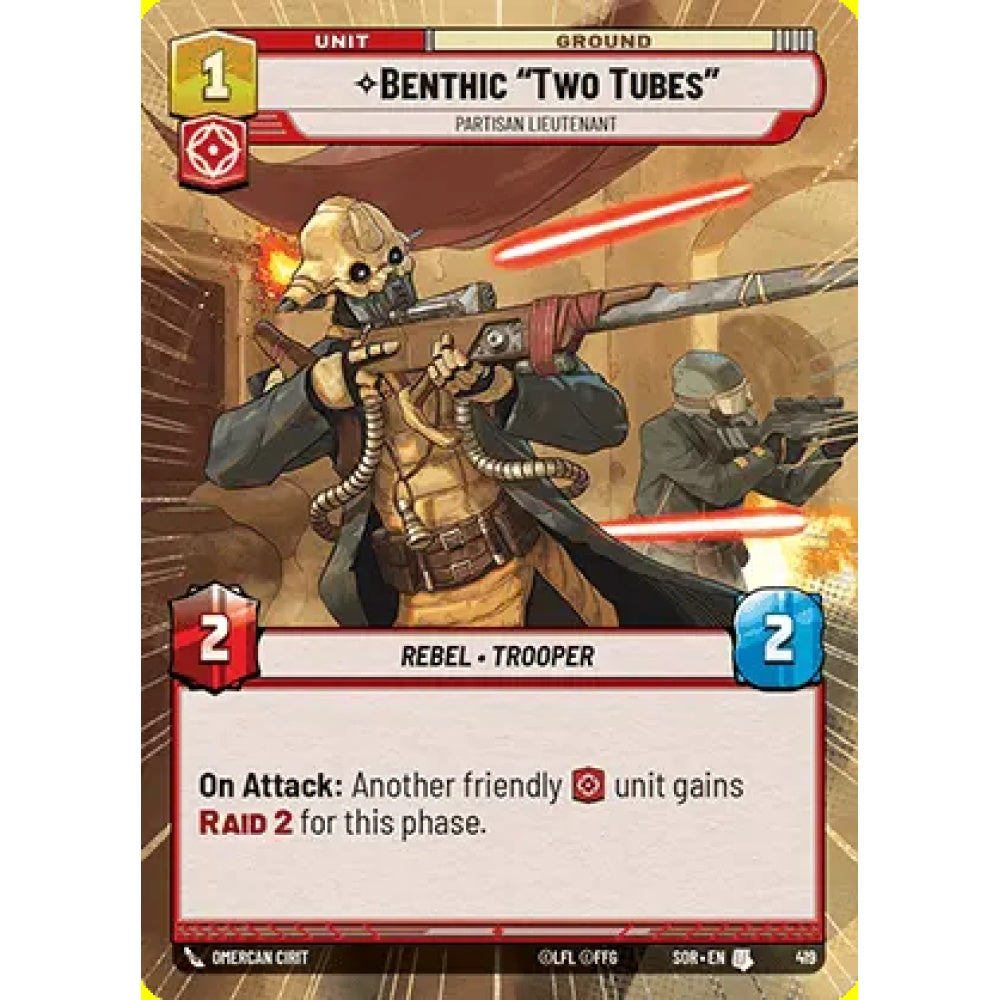 Benthic "Two Tubes", 419, U, Star Wars Unlimited, Sparks Of Rebellion