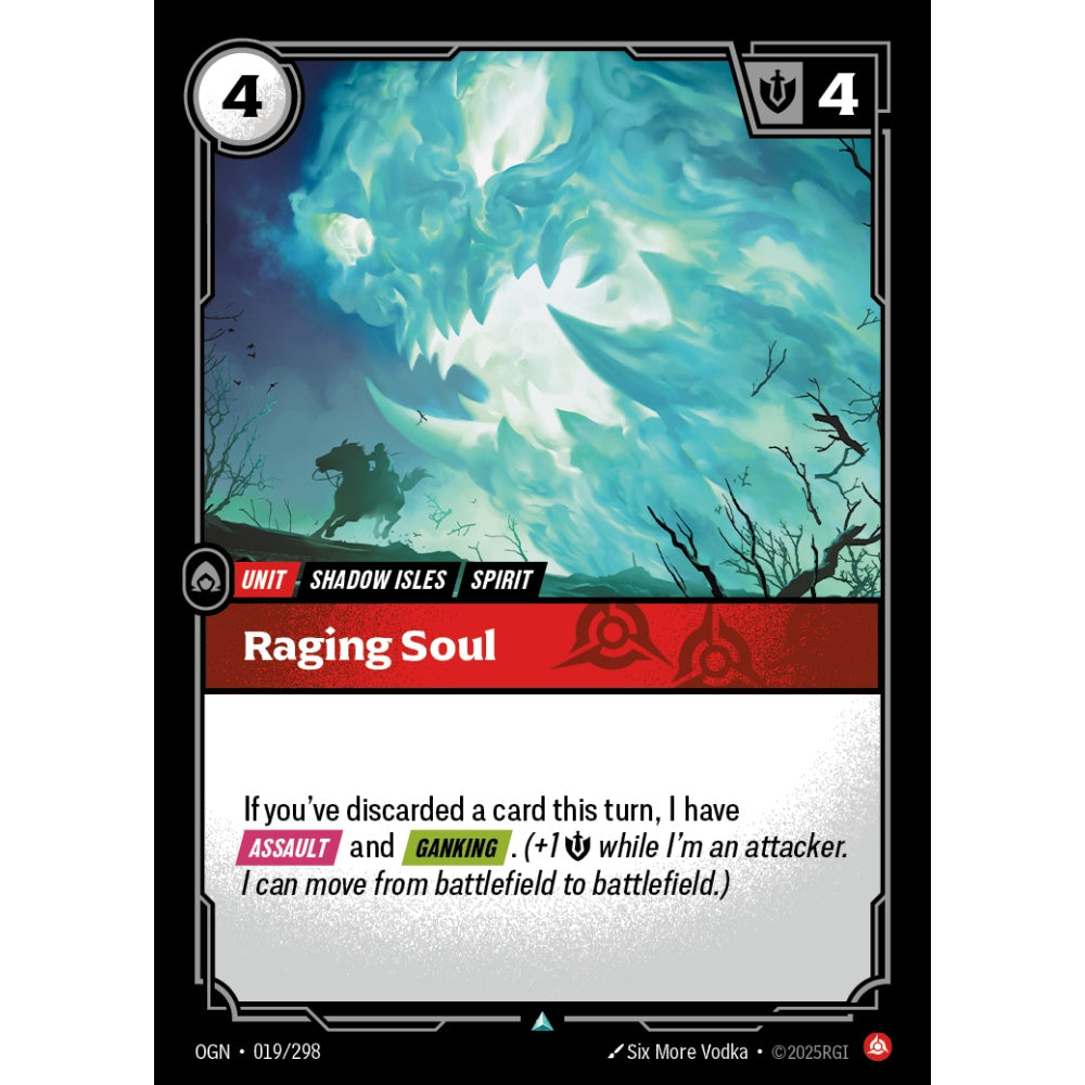 Raging Soul OGN-019/298 Riftbound Card Game Origins Uncommon
